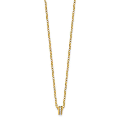 Polished Circle Pendant Necklace 18"