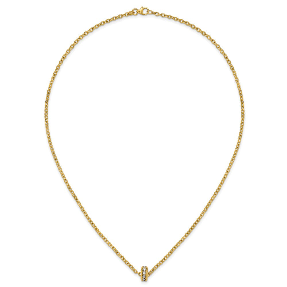 Polished Circle Pendant Necklace 18"