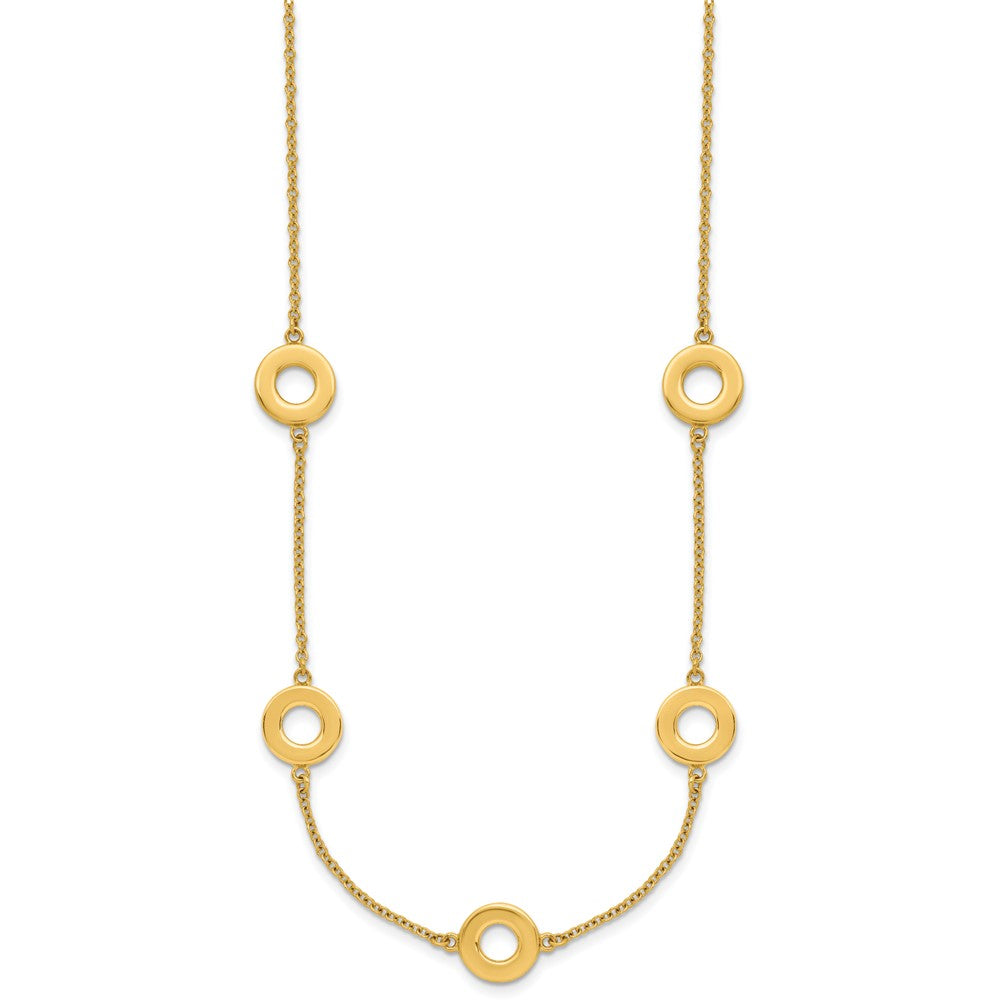 Polished Circle Station with 2in Ext. Necklace