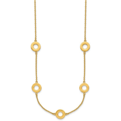 Polished Circle Station with 2in Ext. Necklace