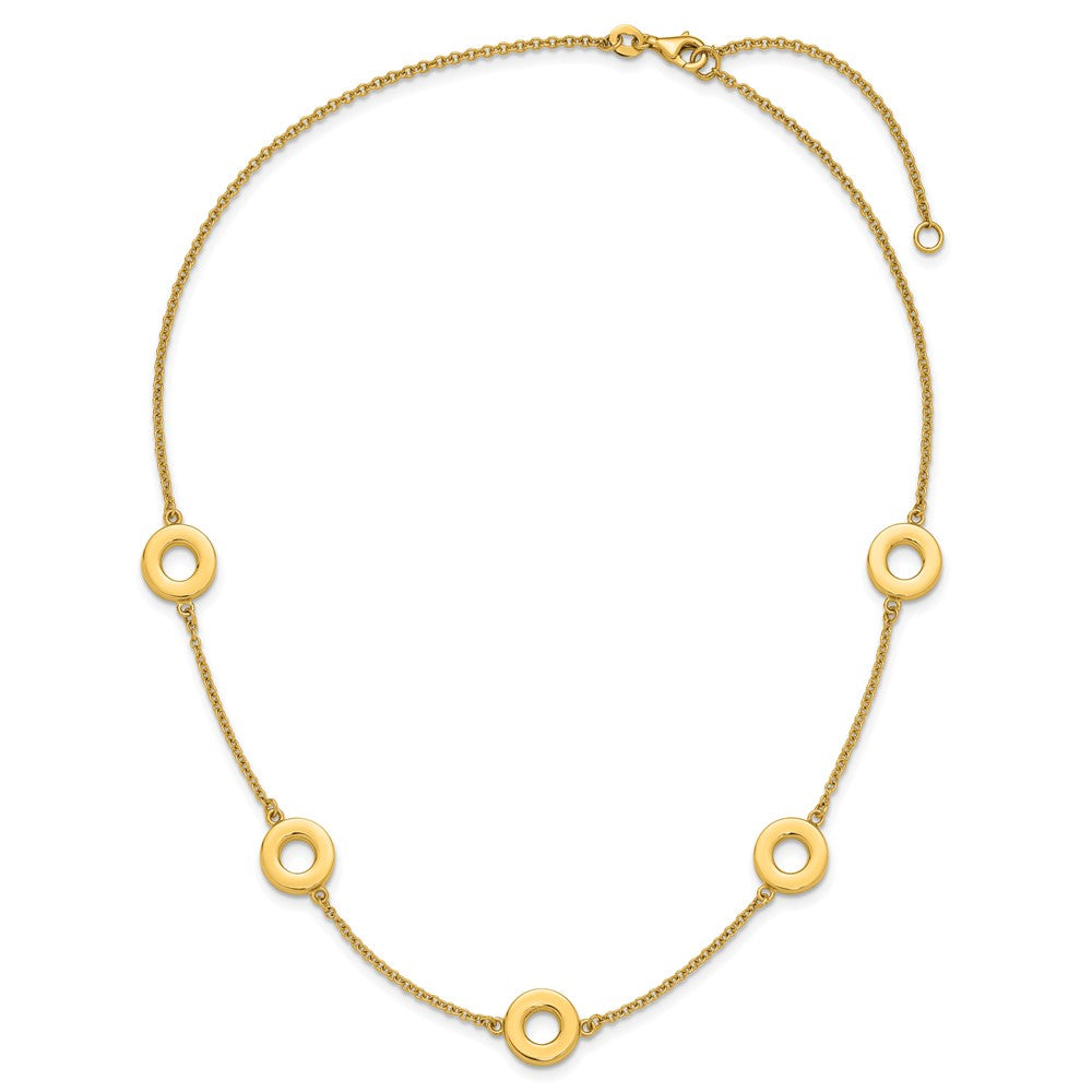 Polished Circle Station with 2in Ext. Necklace