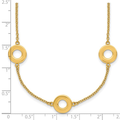 Polished Circle Station with 2in Ext. Necklace