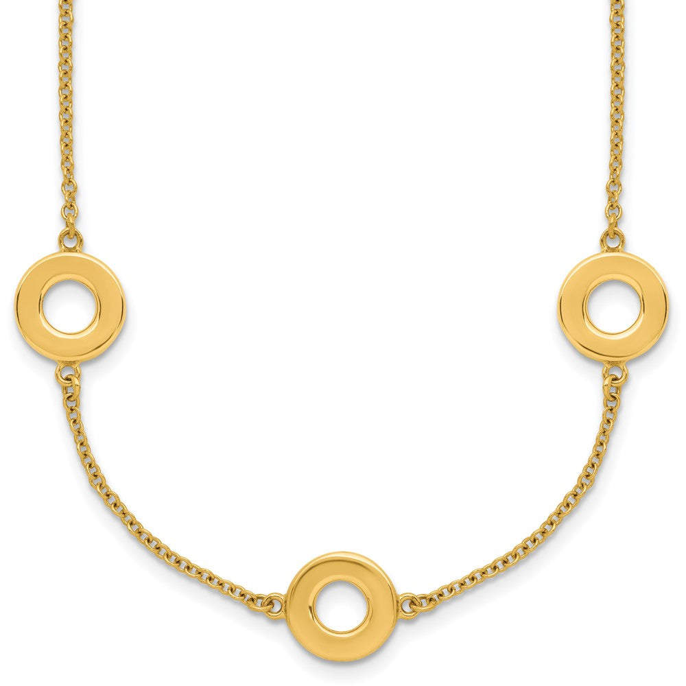 Polished Circle Station with 2in Ext. Necklace