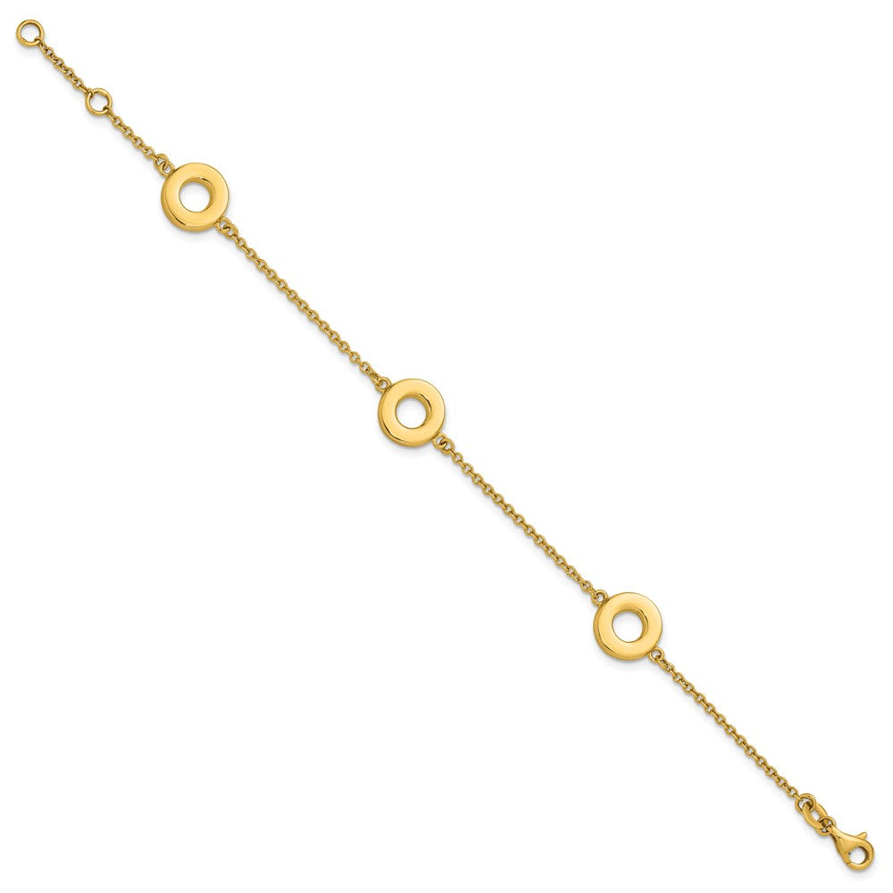 Polished Circle Station with .5in Ext. Bracelet