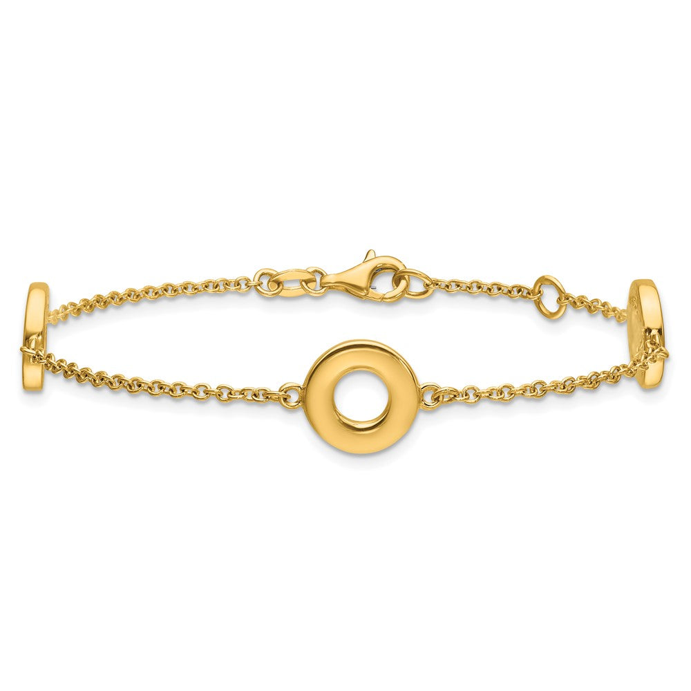 Polished Circle Station with .5in Ext. Bracelet