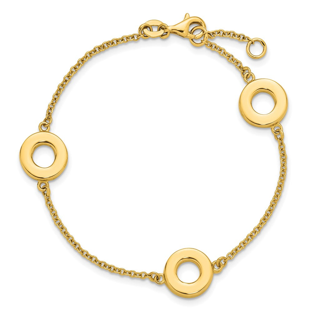 Polished Circle Station with .5in Ext. Bracelet