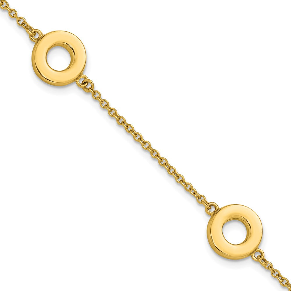 Polished Circle Station with .5in Ext. Bracelet