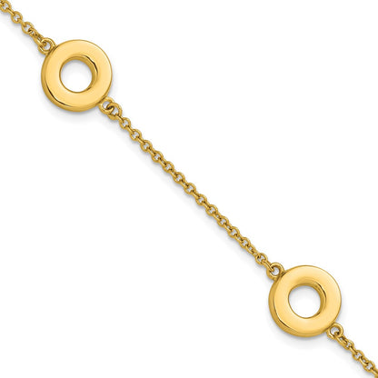 Polished Circle Station with .5in Ext. Bracelet
