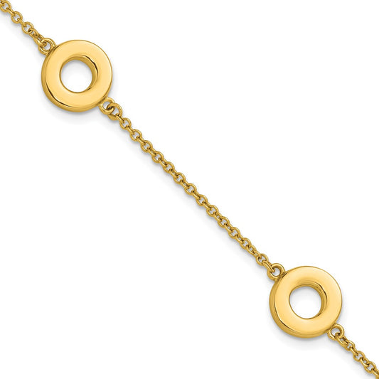 Polished Circle Station with .5in Ext. Bracelet