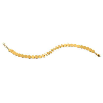 Polished Fancy Circle Disc w/1in ext. Bracelet