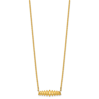Polished Grooved Bar w/1in ext. Necklace