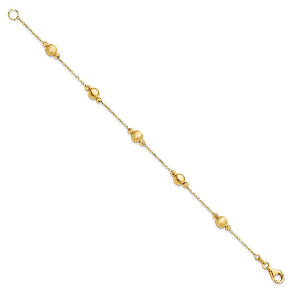 D/C Scratch Finish Polished Bracelet 7.5"