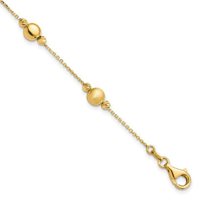 D/C Scratch Finish Polished Bracelet 7.5"