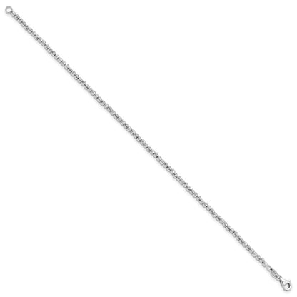 D/C Beaded Bracelet 7.5" - White Gold