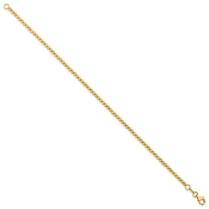 D/C Beaded Bracelet 7.5" - Yellow Gold