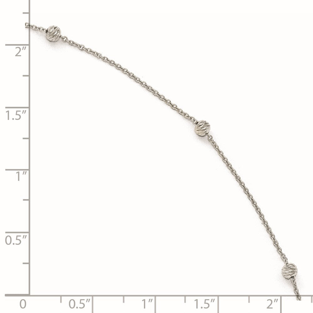 D/C Beaded with 1in ext. Anklet