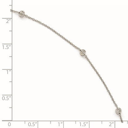 D/C Beaded with 1in ext. Anklet