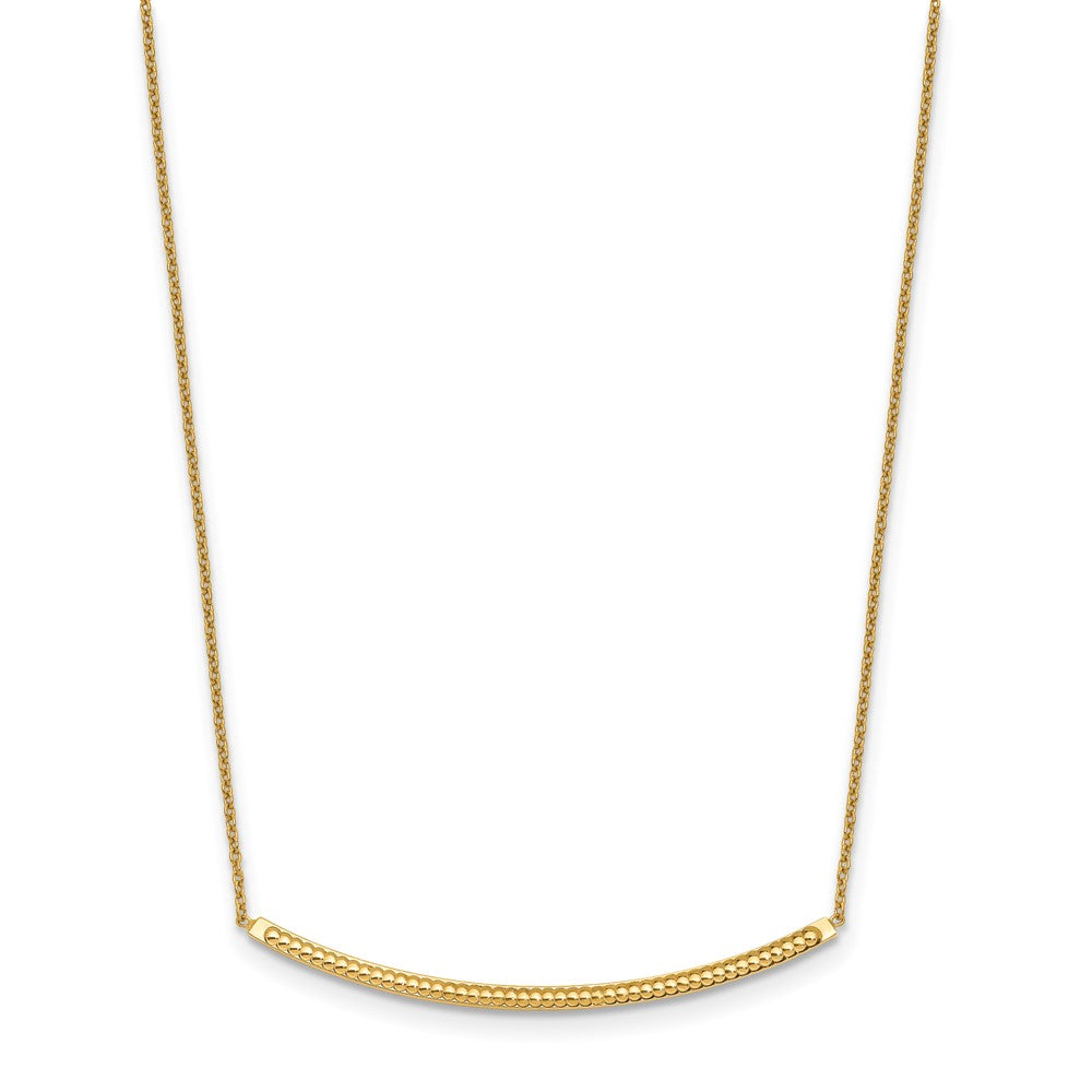 Polished D/C with 2in ext. Bar Necklace