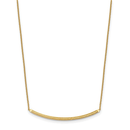 Polished D/C with 2in ext. Bar Necklace