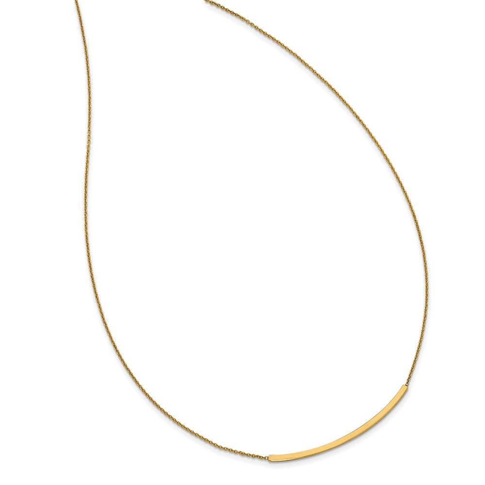 Polished D/C with 2in ext. Bar Necklace