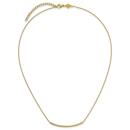 Polished D/C with 2in ext. Bar Necklace