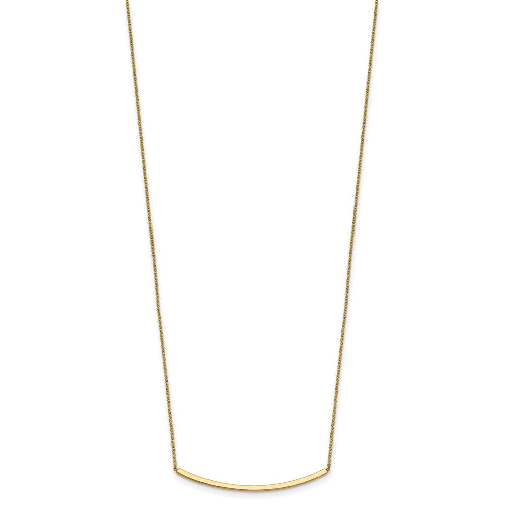 Polished D/C with 2in ext. Bar Necklace