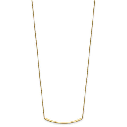 Polished D/C with 2in ext. Bar Necklace