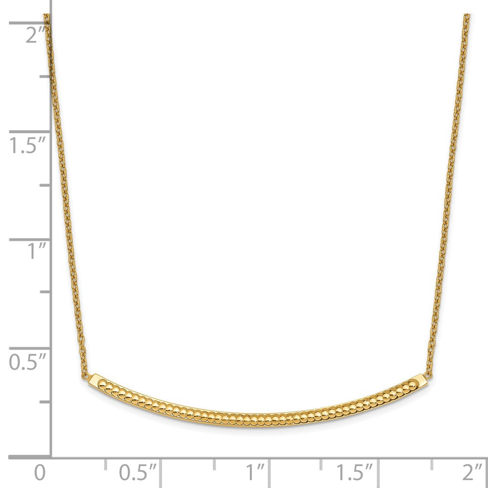 Polished D/C with 2in ext. Bar Necklace