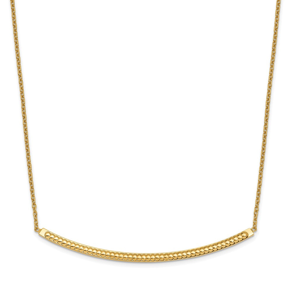 Polished D/C with 2in ext. Bar Necklace