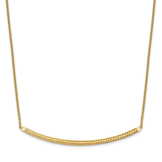Polished D/C with 2in ext. Bar Necklace