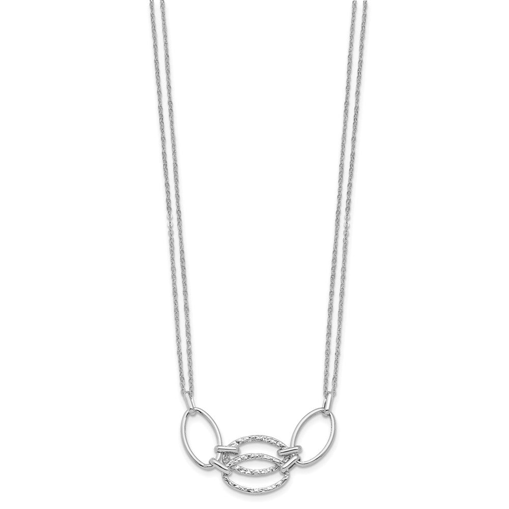 Polished Double Strand Link Necklace 17.5"
