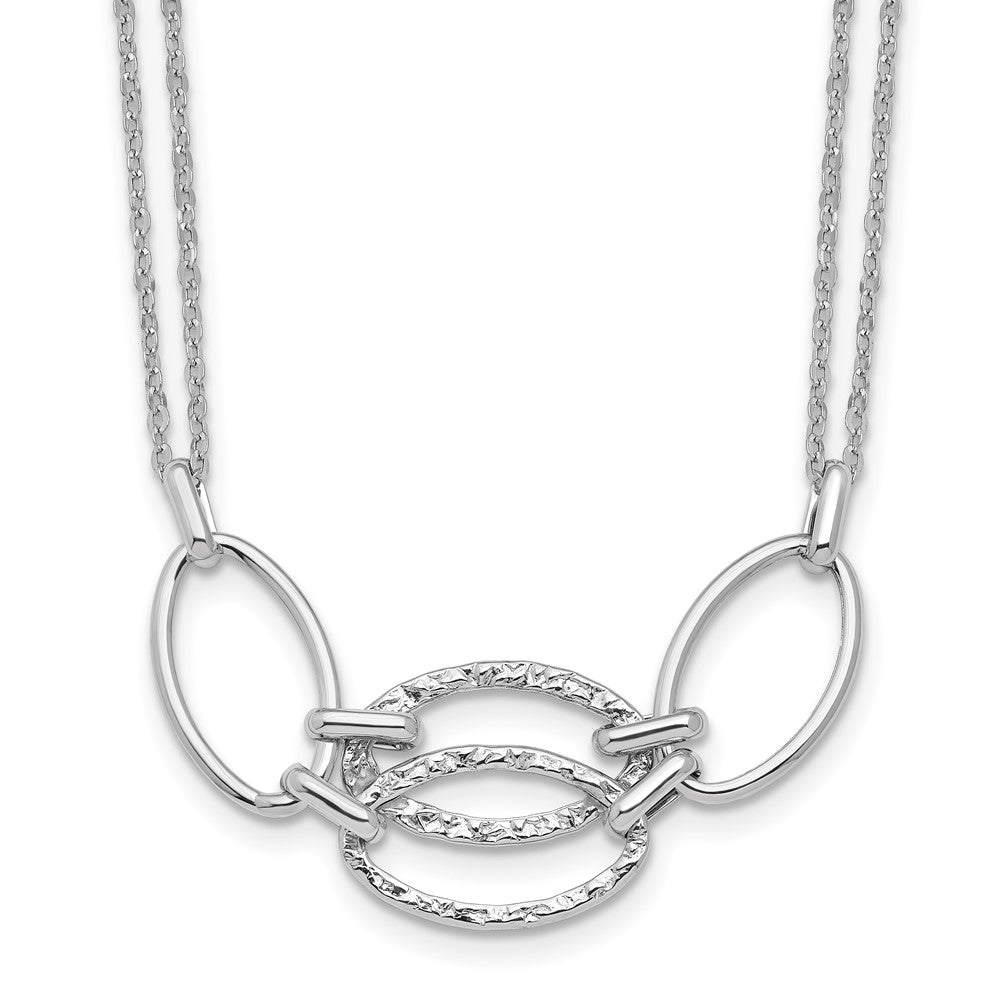 Polished Double Strand Link Necklace 17.5"