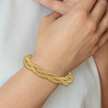 Fancy Stretch Bangle Bracelet 7.5" - 10.5mm