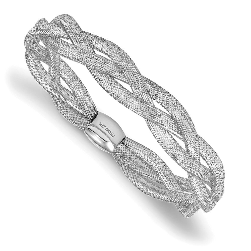 Fancy Stretch Bangle Bracelet 7.5" - 10.5mm