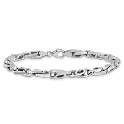 Polished Fancy Link Bracelet 8.25" - 7.24g