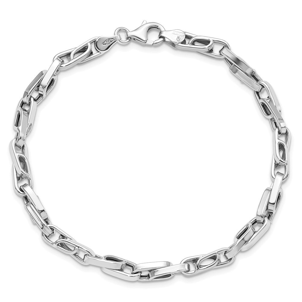 Polished Fancy Link Bracelet 8.25" - 7.24g