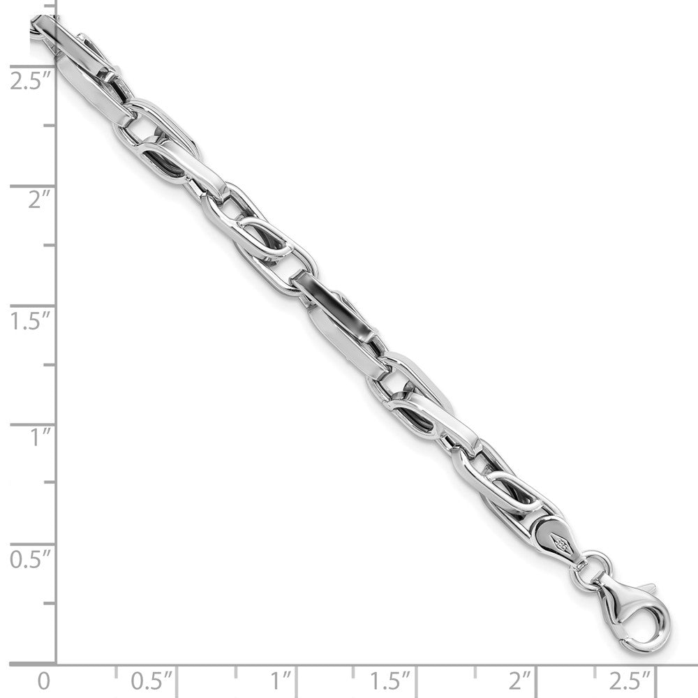 Polished Fancy Link Bracelet 8.25" - 7.24g