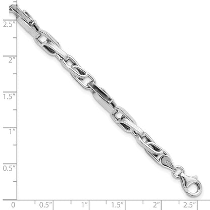 Polished Fancy Link Bracelet 8.25" - 7.24g