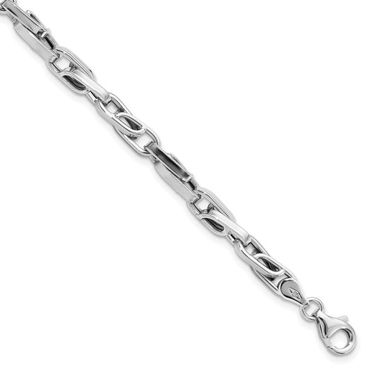 Polished Fancy Link Bracelet 8.25" - 7.24g