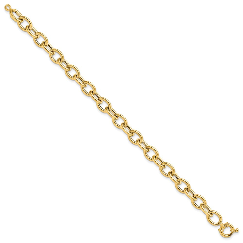 Polished Cable Oval Link Bracelet 7.5"