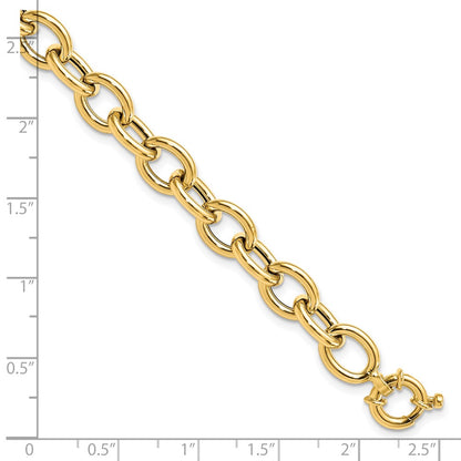 Polished Cable Oval Link Bracelet 7.5"