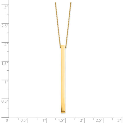 Polished Bar 2in ext. Necklace