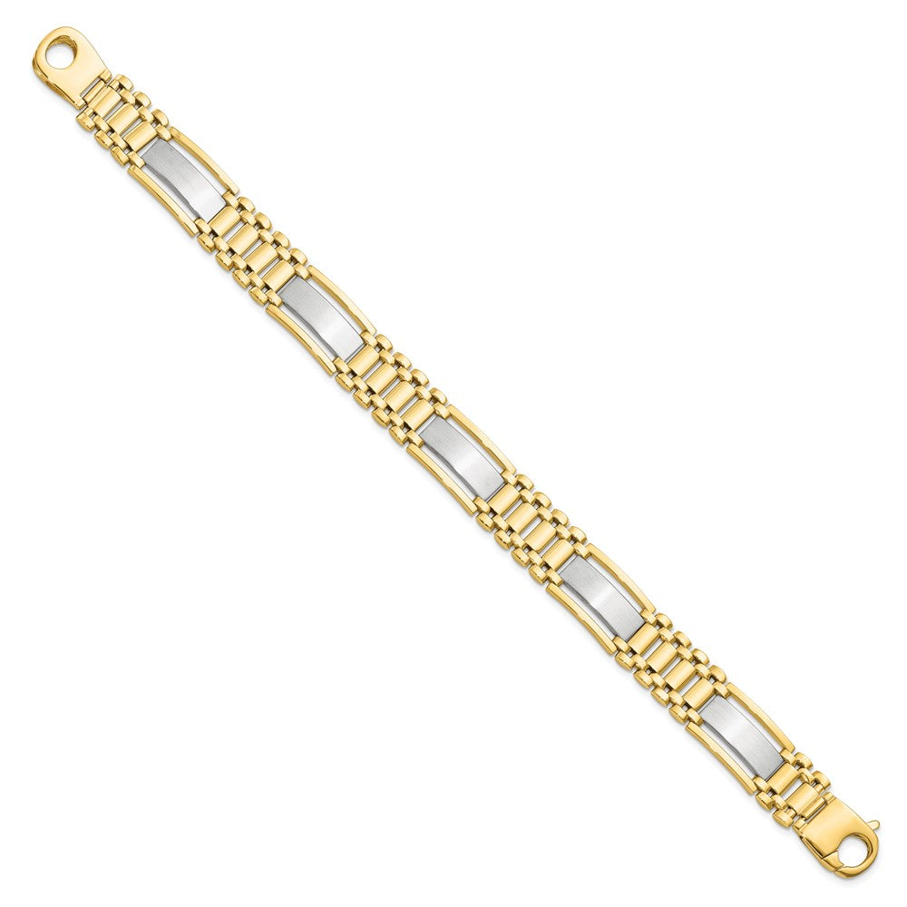 Polished and Satin Men's Bracelet 8.5" - 12.5mm
