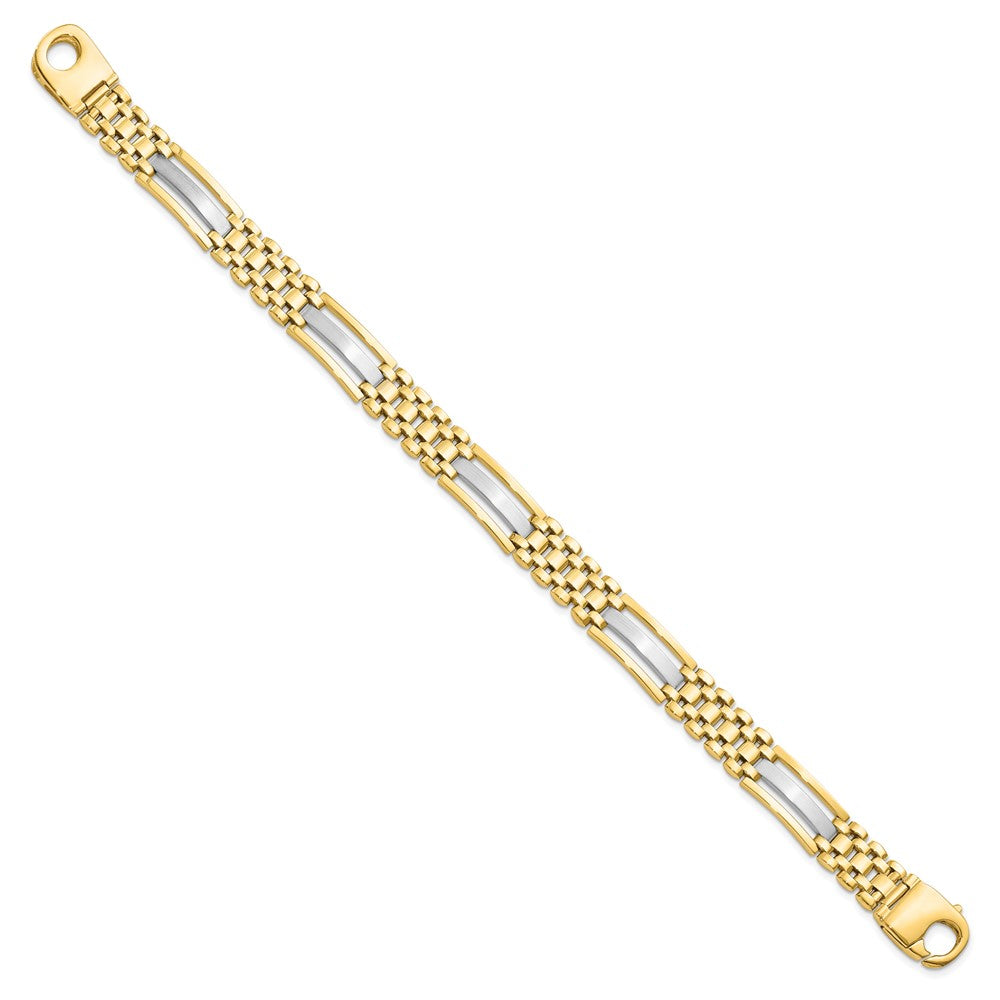 Polished and Satin Men's Bracelet 8.5" - 9.5mm