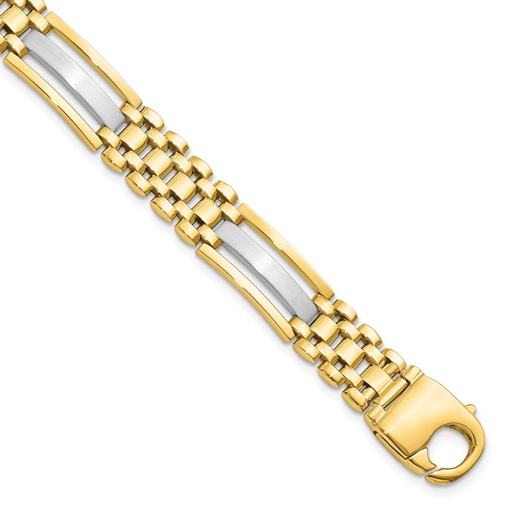 Polished and Satin Men's Bracelet 8.5" - 9.5mm