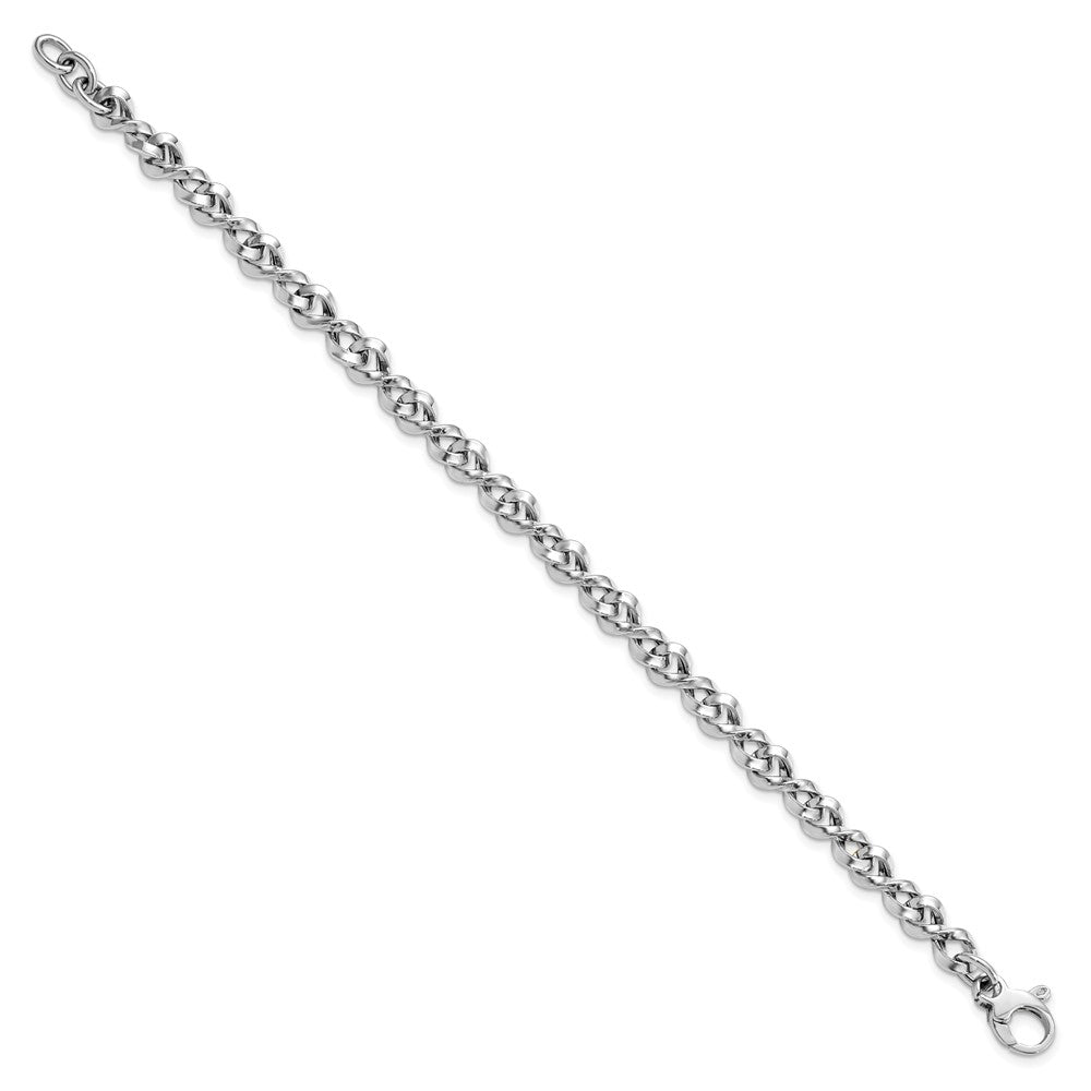 Polished Fancy Twisted Link Bracelet 7.5" - 6mm