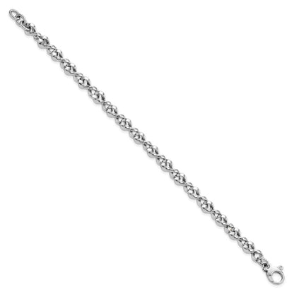 Polished Fancy Twisted Link Bracelet 7.5" - 6mm