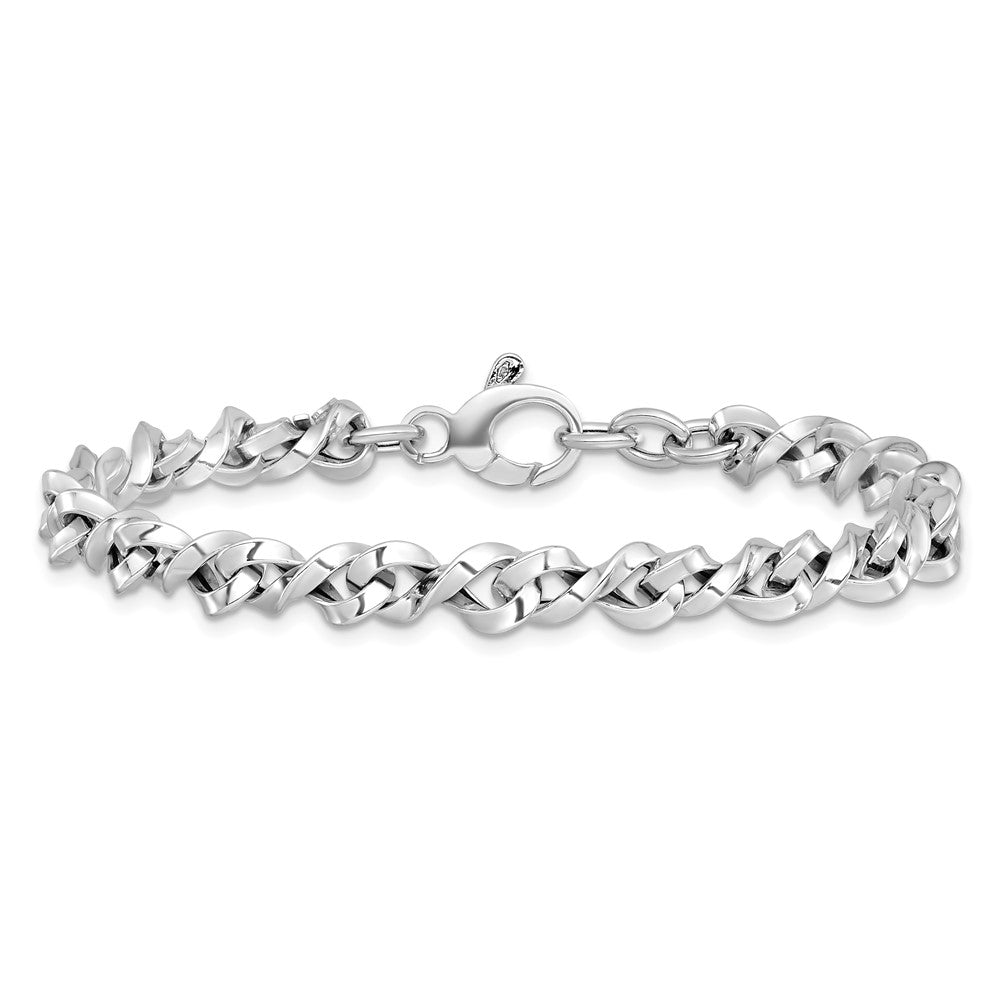 Polished Fancy Twisted Link Bracelet 7.5" - 6mm