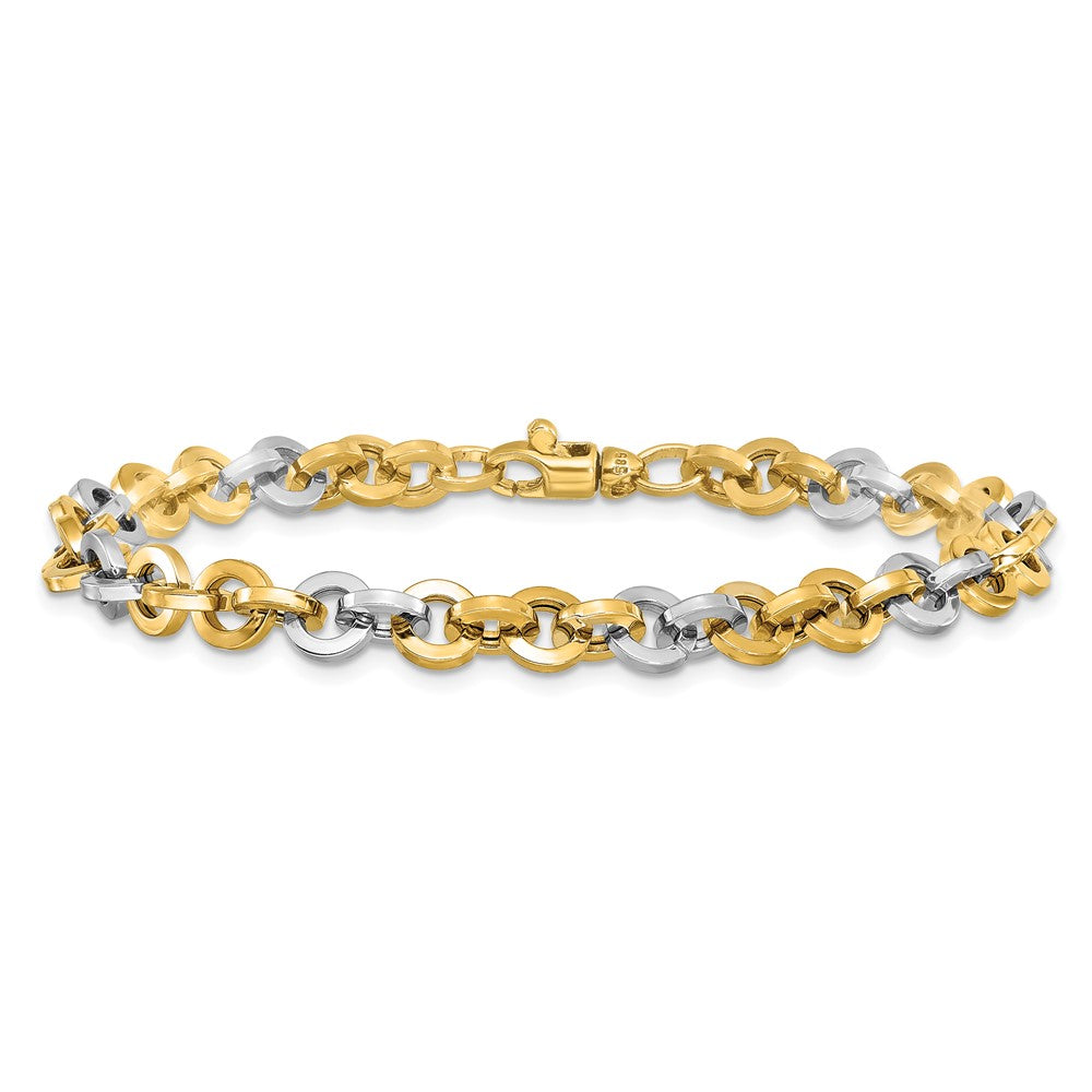 Polished Link Bracelet 7.5" - 4mm