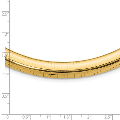 10mm Domed Omega Necklace